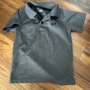 Under Armour Boys' Dark Gray Heather Performance Polo